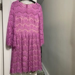 BETSEY JOHNSON lavender lace dress